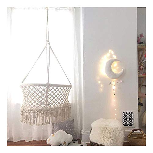 YOGANHJAT Babybett Wiege, Hängesessel zum Aufhängen Innen Außen Hängestuhl Hängeschaukel Hängende Hängematte Für Baby Girl/Boy, für drinnen draußen zu Hause Patio Hof Garten Bequemer von YOGANHJAT