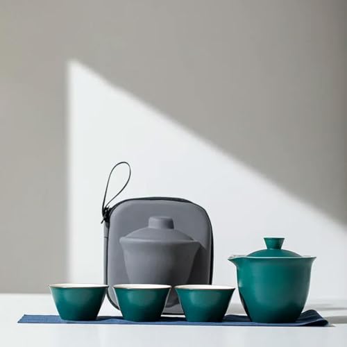 YOGAYE 1 Set tragbares Teekannen-/Teetassen-Set mit Reiseset, Kung-Fu-Teegeschirr, Keramik-Teekannen für den Außenbereich, chinesisches Teekannen- und Tassen-Set YOGAYE 1 Set tragbares Teekannen-/Teetassen-Set mit Reiseset, Kung-Fu-Teegeschirr, Keramik-Teekannen für den Außenbereich, chinesisches Teekannen- und Tassen-Set von YOGAYE