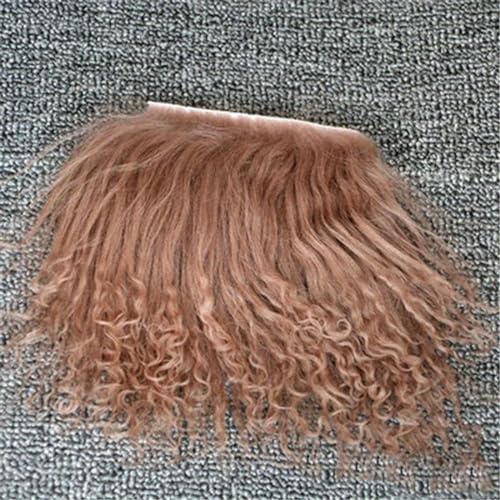 YOGAYE Farben Schaffell Wolle Lammhaar für Puppen Perücken Puppe Reines Mohair handgewurzeltes DIY Haar-Accessoire von YOGAYE