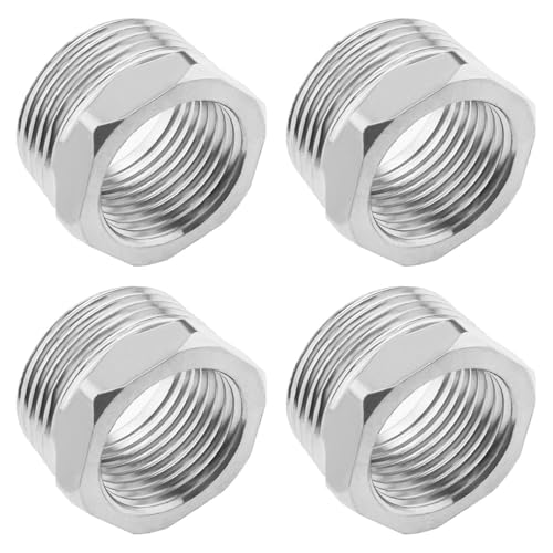 YOGAZEN 4 Stück Reduzierstück 1 auf 3/4 Zoll, Adapter 1 zoll auf 3/4 zoll, Edelstahl Reduzierstück Gewindefitting, Außengewinde-Innengewindeverbindungen, Geeignet für Industrie, Rohre, Wasser Usw YOGAZEN 4 Stück Reduzierstück 1 auf 3/4 Zoll, Adapter 1 zoll auf 3/4 zoll, Edelstahl Reduzierstück Gewindefitting, Außengewinde-Innengewindeverbindungen, Geeignet für Industrie, Rohre, Wasser Usw von YOGAZEN