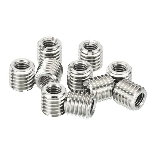 YOGAZEN Gewindeeinsatz m8 auf m6 x 5mm, 16 Stück Edelstahl Gewindeeinsatzschraube, Repair Tool Innengewinde Metrisch für Automobilen Dampfturbinen Mechanischen Geräten von YOGAZEN