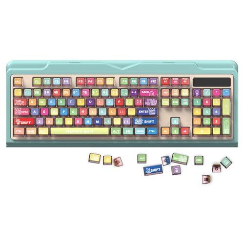 YOGOTEU ASA Height Keycap Rainbow Theme Keycaps for 116 Key Keyboards, Smooth and Comfortable Typing Keycaps for Computer von YOGOTEU