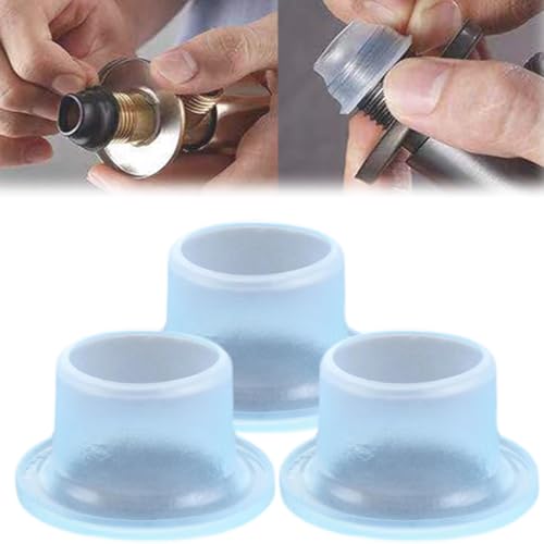 Faucet Leak-Proof Sealing Gasket, Faucet Leak-Proof Silicone Sealing Gasket, Silicone Raw Material Belt, Faucet Triangle ValveLeak-Proof Silicone Plug, Prevent Dripping and Leakage (Blue,30 pcs) von YOHFRFGX