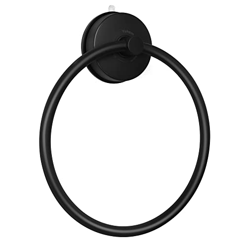 YOHOM Saugnapf Handtuchring Matt Schwarz Handtuchhalter für Badezimmer Edelstahl Vakuum Saugnapf Waschlappen Halter Geschirrtuchhalter für Duschwand ohne Bohren YOHOM Saugnapf Handtuchring Matt Schwarz Handtuchhalter für Badezimmer Edelstahl Vakuum Saugnapf Waschlappen Halter Geschirrtuchhalter für Duschwand ohne Bohren von YOHOM