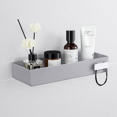 YOHOM Selbstklebend Duschkorb Ohne Bohren für die Dusche Kunststoff Shampoo-Halter Selbstklebende Duschablage für die Badezimmerwand, Grau YOHOM Selbstklebend Duschkorb Ohne Bohren für die Dusche Kunststoff Shampoo-Halter Selbstklebende Duschablage für die Badezimmerwand, Grau von YOHOM