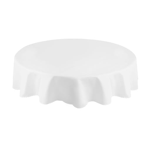 10 Pack White Round Tischtuch, 90.16 Zoll/229 cm Durchmesser Polyester -Tischdecke für runde Tische, Flecken und faltenfeste, Maschinenwaschbar, Tischabdeckung für Hochzeit, Party 10 Pack White Round Tischtuch, 90.16 Zoll/229 cm Durchmesser Polyester -Tischdecke für runde Tische, Flecken und faltenfeste, Maschinenwaschbar, Tischabdeckung für Hochzeit, Party von YOICUATGNA