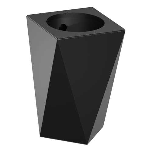 YOJIA Metall-Mülleimer, kreativer Diamant-Mülleimer, einfacher hochwertiger Abfalleimer, für Zuhause, Badezimmer, Büro, 10 l schwarzer Diamant von YOJIA