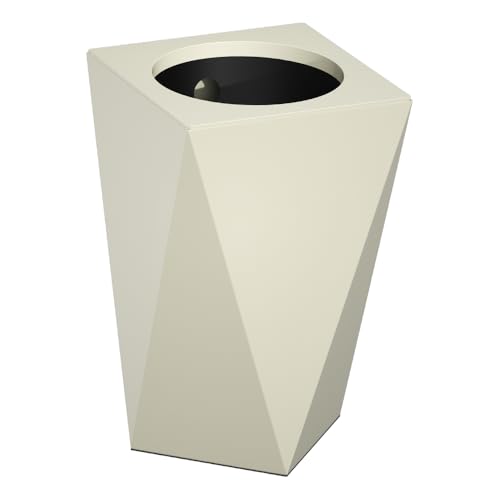 YOJIA Metall-Mülleimer, kreativer Diamant-Mülleimer, einfacher hochwertiger Abfalleimer, für Zuhause, Badezimmer, Büro, 10 l weißer Diamant von YOJIA