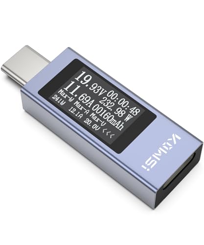 USB C Tester Messgerät Voltmeter USB Multimeter 4-30V 0-12A Typ-C Strommessgerät Anzeige Spannung und Strom Tester PD QC USB Power Meter Kapazität Spannungsprüfer Strommesser USB C Tester Messgerät Voltmeter USB Multimeter 4-30V 0-12A Typ-C Strommessgerät Anzeige Spannung und Strom Tester PD QC USB Power Meter Kapazität Spannungsprüfer Strommesser von YOJOCK