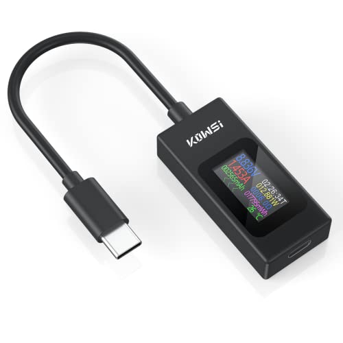 USB C Tester Messgerät Voltmeter USB Multimeter Typ-C Strommesser Spannung und Strom Tester 4-30V 0-6.5A PD QC USB Power Meter Kapazität Spannungsprüfer Strommessgerät USB C Tester Messgerät Voltmeter USB Multimeter Typ-C Strommesser Spannung und Strom Tester 4-30V 0-6.5A PD QC USB Power Meter Kapazität Spannungsprüfer Strommessgerät von YOJOCK