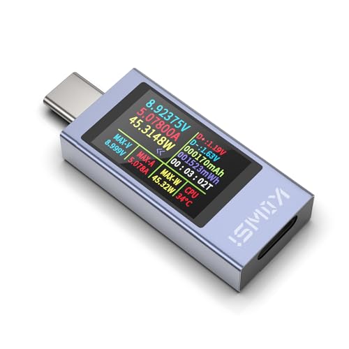 YOJOCK 360W USB C Tester Messgerät Typ-C Multimeter Digital, 4-30V 0-12A PD Voltmeter Power Meter Kapazität Spannungsprüfer Strommessgerät, USB Power Meter Leistungskapazität Detektor von YOJOCK