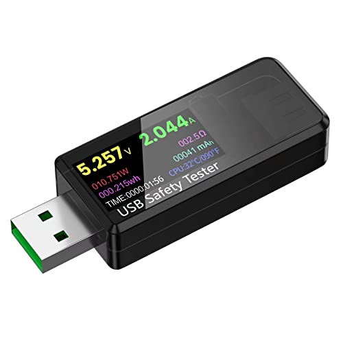 USB 3.0 Tester Messgerät Strommessgerät 3.7-32V 0-5.1A Multimeter Voltmeter Strommesser Power Meter, Spannung Voltmeter, Leistungskapazität, Temperatur, Arbeitszeit-Detektor Spannungsprüfer USB 3.0 Tester Messgerät Strommessgerät 3.7-32V 0-5.1A Multimeter Voltmeter Strommesser Power Meter, Spannung Voltmeter, Leistungskapazität, Temperatur, Arbeitszeit-Detektor Spannungsprüfer von YOJOCK
