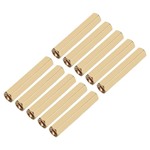 YOKIVE 100Stk Messing Sechskant Gerade Abstandshalter Standoff Abstandshalter mit Innengewinde | Befestigung Hauptplatine Ideal für Elektronikindustrie (M3 x 5 x 25mm) von YOKIVE