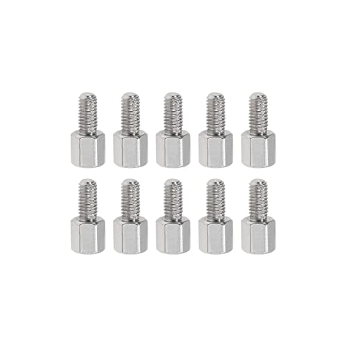 YOKIVE 10Stk M3 Abstandshalter Schrauben Vernickelt Sechskant PCB Abstandshalter Halten Höhe Konsistent Perfekt für Hauptplatine (Silberton 5mm+6mm) von YOKIVE
