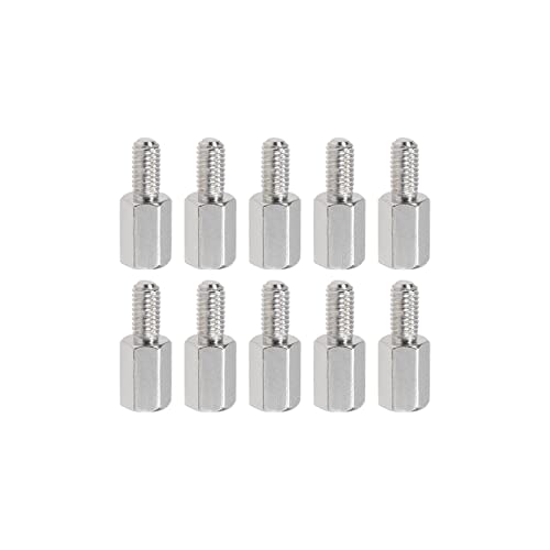 YOKIVE 10Stk M3 Abstandshalter Schrauben Vernickelt Sechskant PCB Abstandshalter Halten Höhe Konsistent Perfekt für Hauptplatine (Silberton 7mm+6mm) von YOKIVE