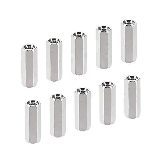 YOKIVE 10Stk M3 Distanzstücke Messing Sechskant PCB Abstandshalter Muttern Halten Höhe Konsistent Perfekt für Hauptplatine Schaltung Brett Elektronik (Silberton 12mm) von YOKIVE