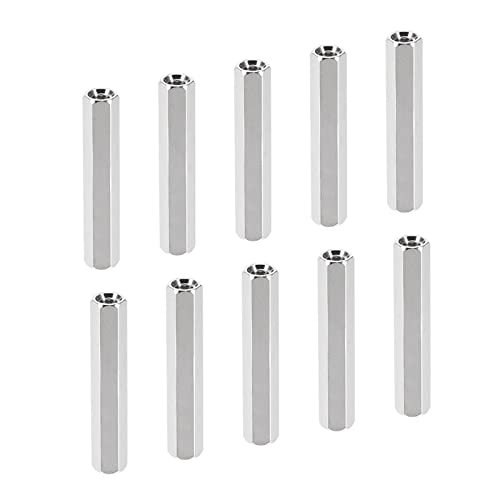 YOKIVE 10Stk M3 Distanzstücke Messing Sechskant PCB Abstandshalter Muttern Halten Höhe Konsistent Perfekt für Hauptplatine Schaltung Brett Elektronik (Silberton 30mm) von YOKIVE