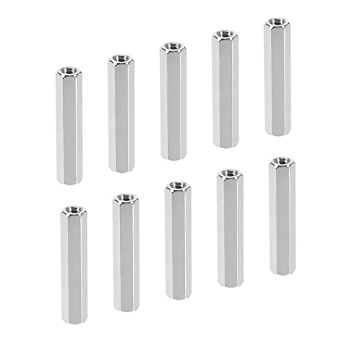 YOKIVE 10Stk M4 Distanzstücke Messing Sechskant PCB Abstandshalter Muttern Halten Höhe Konsistent Perfekt für Hauptplatine Schaltung Brett Elektronik (Silberton 30mm) von YOKIVE