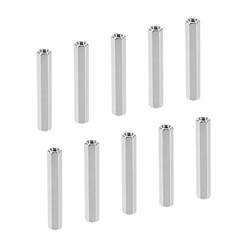 YOKIVE 10Stk M4 Distanzstücke Messing Sechskant PCB Abstandshalter Muttern Halten Höhe Konsistent Perfekt für Hauptplatine Schaltung Brett Elektronik (Silberton 40mm) von YOKIVE