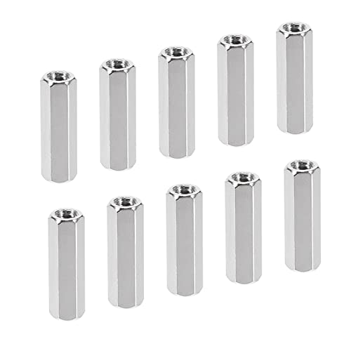 YOKIVE 20Stk M4 Distanzstücke Messing Sechskant PCB Abstandshalter Muttern Halten Höhe Einheitlich Groß für Hauptplatine Schaltkreis Brett Elektronik (Silber Ton 20mm) von YOKIVE