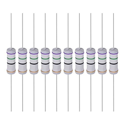 YOKIVE 20Stk Metall Oxidschicht Widerstände Achse Leitung Widerstand Halten Normalen Schaltungsbetrieb Groß für Elektrischer Strom Ausstattung (Grau 3W 75 Ohm) von YOKIVE