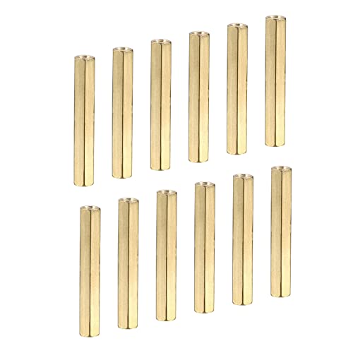 YOKIVE 25Stk M3 Distanzstücke Messing Sechskant PCB Abstandshalter Muttern Halten Höhe Einheitlich Groß für Hauptplatine Schaltkreis Brett Elektronik (Gold Ton 30mm) von YOKIVE