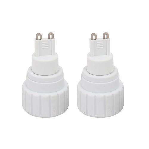 YOKIVE 2Stk G9 to GU10 Licht Steckdose Adapter Konverter Glühbirne Basis Erweiterung Halterung Erweitern Richtung Ändern Toll für Haus Büro (Weiß 2.3") von YOKIVE