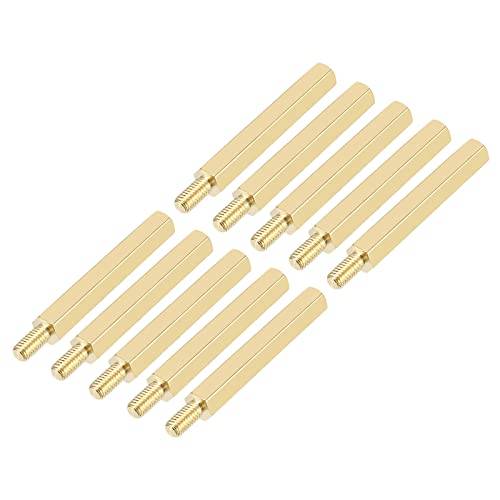 YOKIVE 40Stk Messing Sechseck Gewinde Abstandshalter Sechskant Abstandshalter mit Weiblich und Stecker Gewinde | Befestigung Hauptplatine Ideal für Elektronikindustrie (M3 30+6mm) von YOKIVE