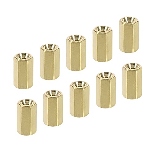 YOKIVE 50Stk M2.5 Distanzstücke Messing Sechskant PCB Abstandshalter Muttern Halten Höhe Konsistent Perfekt für Hauptplatine Schaltung Brett Elektronik (Gold Ton 8mm) von YOKIVE