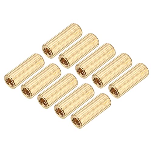 YOKIVE 50Stk Messing Runde Gerade Abstandshalter Standoff Abstandshalter mit Innengewinde | Befestigung Hauptplatine Ideal für Elektronikindustrie (M2 x 3 x 8mm) von YOKIVE