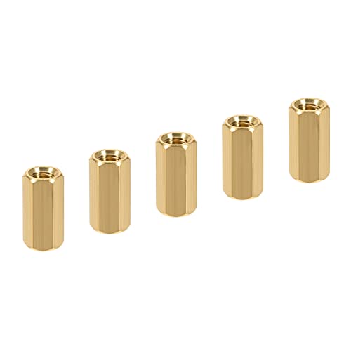 YOKIVE 5Stk M5 Distanzstücke Messing Sechskant PCB Abstandshalter Muttern Halten Höhe Konsistent Perfekt für Hauptplatine Schaltung Brett Elektronik (Gold Ton 15mm) von YOKIVE