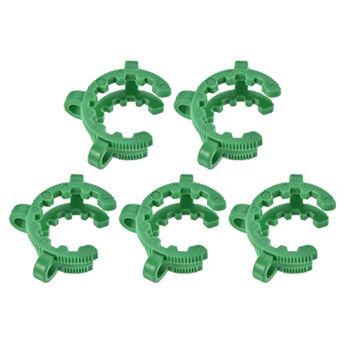 YOKIVE 5Stk Verbindungs Clip Labor Plastik Klemmen | Befestigung Glas Instrumente Großartig für 24/25mm und 24/40mm Glas Kegel Verbindung Labor Anschluss (Grün) von YOKIVE