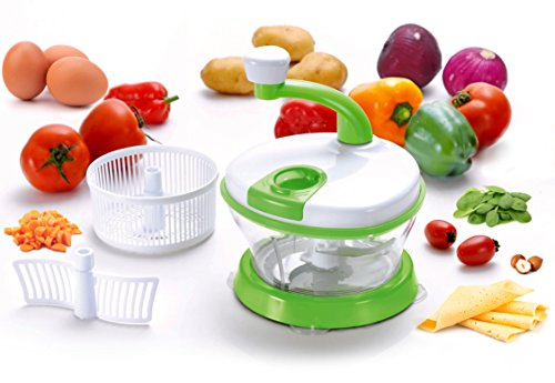 YOKO DESIGN 1273 Top Mix Zerkleinerer, manuell, ABS, Grün/Weiß, 26 x 20 x 20 cm von YOKO DESIGN