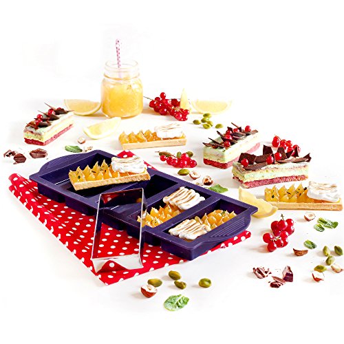 YOKO DESIGN 1450 Kit 183337/Mini Pudding Silikon Violett 30 x 12 x 4,5 cm von YOKO DESIGN