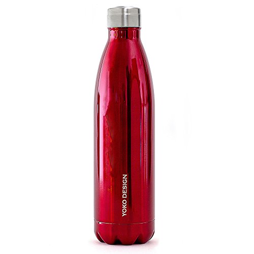 YOKO DESIGN Isolierflasche Edelstahl, Edelstahl, rostfrei, Metallic-Rot, 750 ml YOKO DESIGN Isolierflasche Edelstahl, Edelstahl, rostfrei, Metallic-Rot, 750 ml von YOKO DESIGN