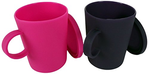 Yoko Design 1252 Silikonform für Mugcake, 7,3 x 9,5 x 9 cm, Dunkelviolett/Fuchsia, 2 Stück von YOKO DESIGN