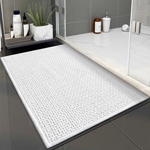 Badematte rutschfest: Badezimmerteppich Waschbar 40 x 60 cm Badteppich - Weich Chenille Badezimmer Teppich - Saugfähige Badvorleger rutschfest MaschinenWaschbar - Bad Teppich für Badezimmer Badewanne von YOKUPOTAC