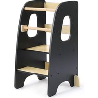 MDF-Babyhochstuhl, Lernturm, 1 Jahr+, höhenverstellbar, Kippschutz, MAX Sicherheit, Schwarz MDF-Babyhochstuhl, Lernturm, 1 Jahr+, höhenverstellbar, Kippschutz, MAX Sicherheit, Schwarz von YOLEO