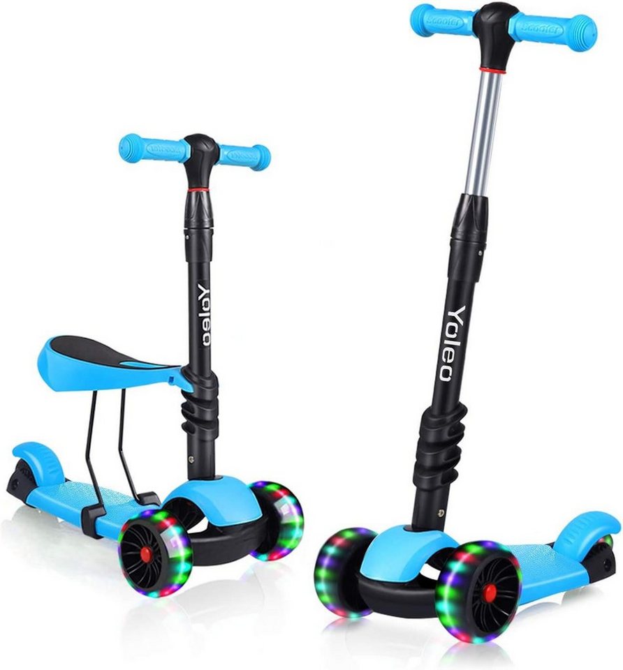 YOLEO Scooter 3 in 1 Kinder Roller Scooter mit Sitz LED Räder ab 2 Jahre YOLEO Scooter 3 in 1 Kinder Roller Scooter mit Sitz LED Räder ab 2 Jahre von YOLEO