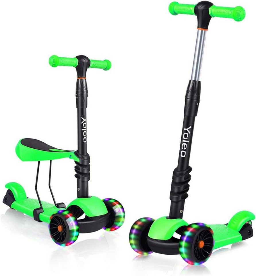 YOLEO Scooter 3 in 1 Kinder Roller Scooter mit Sitz LED Räder ab 2 Jahre YOLEO Scooter 3 in 1 Kinder Roller Scooter mit Sitz LED Räder ab 2 Jahre von YOLEO