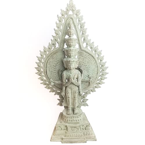 YOMANIS Bali Art Bronze Antik –Limitierte Skulptur - 1000-armiger Avalokitesvara-Bodhisattva – Hindu Figur Spirituell – Meditation und Buddha Deko Bad Highlight [43x24x15cm] von YOMANIS