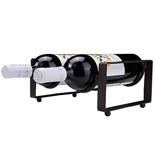 Weinregale, freistehendes Tisch-Weinregal für 2 Flaschen, stapelbarer, freistehender Weinaufbewahrungshalter aus Metall für Schränke, Küchenarbeitsplatte, Weinkeller, Bar, Weinregale für hohe Ambitio von YOMMIOO