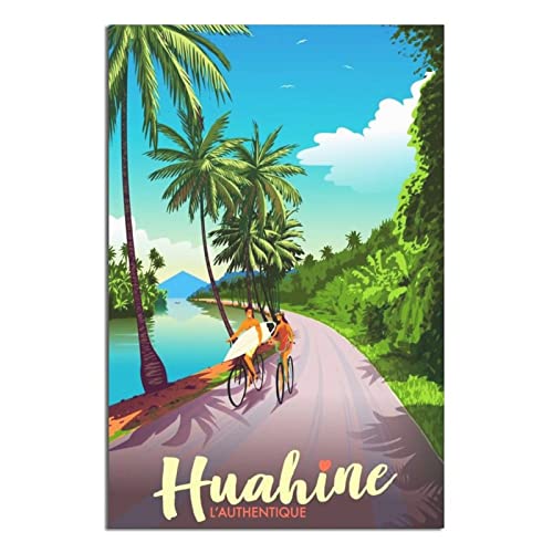 Vintage Huahine Island Französisch Polynesien Reiseposter Leinwand Wand Home Room Decor Kunst Poster Gemälde Bild Druck Geschenk Poster Vintage Huahine Island Französisch Polynesien Reiseposter Leinwand Wand Home Room Decor Kunst Poster Gemälde Bild Druck Geschenk Poster von YONGCAI
