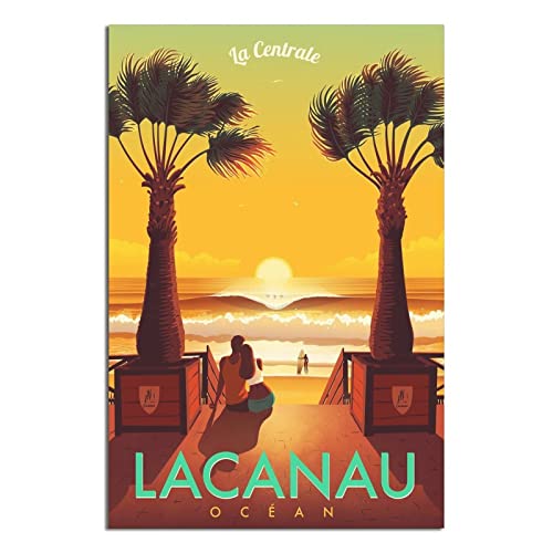 YONGCAI Vintage-Poster Lacanau, Frankreich, Strand, Sonnenuntergang, Reise-Poster, Leinwand, Wand, Zuhause, Raumdekoration, Kunstposter, Gemälde, Bild, Druck, Geschenk, Poster YONGCAI Vintage-Poster Lacanau, Frankreich, Strand, Sonnenuntergang, Reise-Poster, Leinwand, Wand, Zuhause, Raumdekoration, Kunstposter, Gemälde, Bild, Druck, Geschenk, Poster von YONGCAI