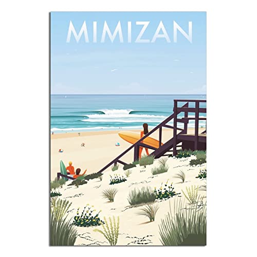 Vintage Mimizan Strand Frankreich Reise Poster Leinwand Wand Home Room Decor Kunst Poster Gemälde Bild Druck Geschenk Poster Vintage Mimizan Strand Frankreich Reise Poster Leinwand Wand Home Room Decor Kunst Poster Gemälde Bild Druck Geschenk Poster von YONGCAI