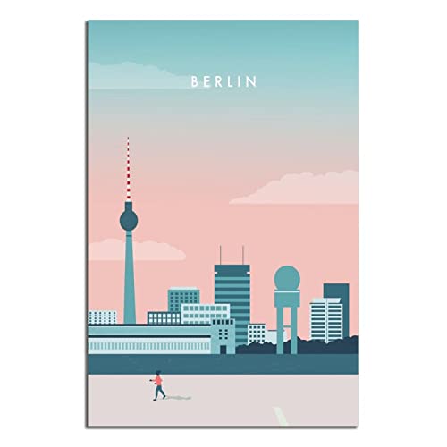 YONGCAI Vintage Deutschland Berlin Reise Poster Leinwand Wand Home Room Decor Kunst Poster Gemälde Bild Druck Geschenk Poster YONGCAI Vintage Deutschland Berlin Reise Poster Leinwand Wand Home Room Decor Kunst Poster Gemälde Bild Druck Geschenk Poster von YONGCAI