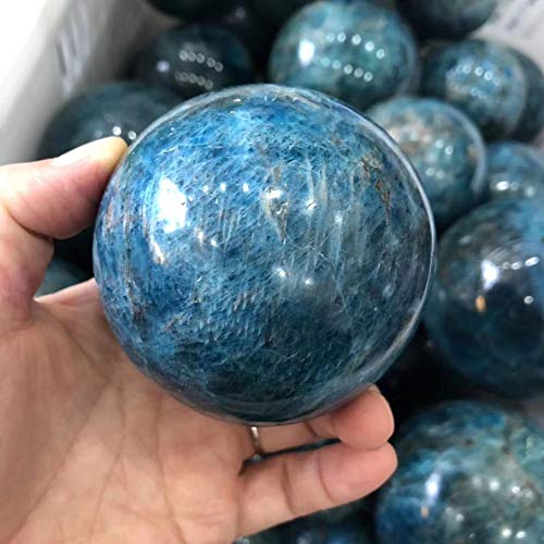 YONGERN Natürliche Blaue Apatit-Kugel-Kugel-Quarzkristall-Mineralheilung for Heimdekorationsgeschenk (Size : 50-60mm) von YONGERN