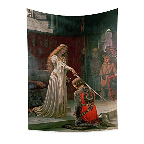 YongFoto 180x235cm Ritter Ölgemälde Wandteppich, Mittelalter England Vintage Leighton Wandteppich königlicher Adel Königin Prinzessin Prinz Kavalier Schwert Kunstdekor für Schule Bibliothek Wohnzimmer YongFoto 180x235cm Ritter Ölgemälde Wandteppich, Mittelalter England Vintage Leighton Wandteppich königlicher Adel Königin Prinzessin Prinz Kavalier Schwert Kunstdekor für Schule Bibliothek Wohnzimmer von YONGFOTO