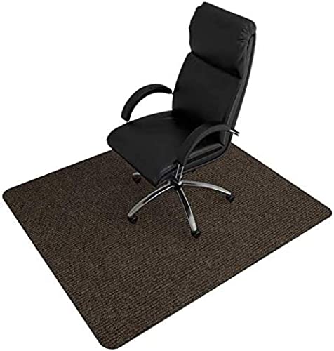 Teppichmatte für Bürostuhl, 4 mm Dicke Stuhlmatte für Holzböden, Mehrzweck-Teppich-Stuhlschutzmatte, 90 x 120 cm, braun von YONGHUHU