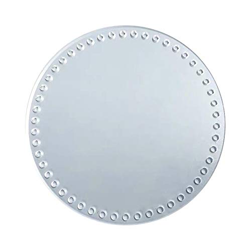 2 x transparente Acryl-Kreise für Häkeltaschen, 18 cm Durchmesser, 45 Löcher (runde Form, 2 Stück). von YONGPAN